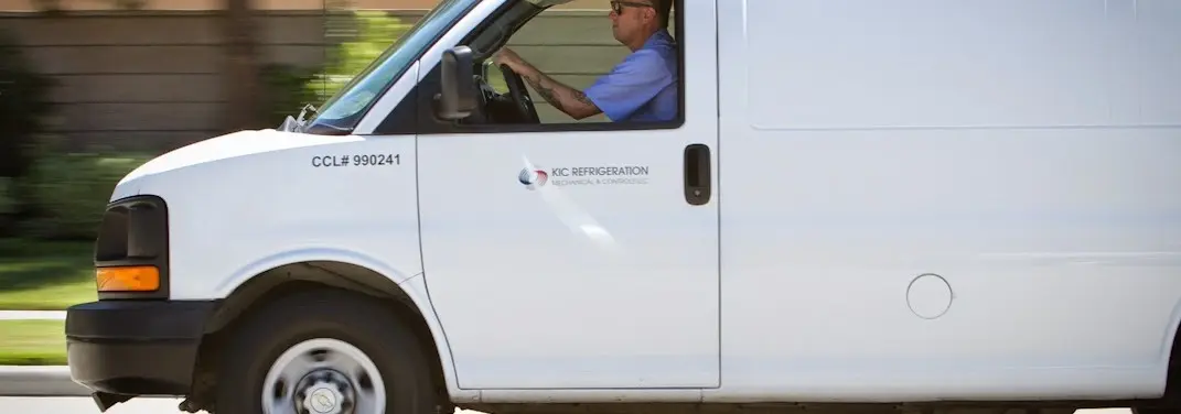 KIC Refrigeration service vehicle serving Shelby area